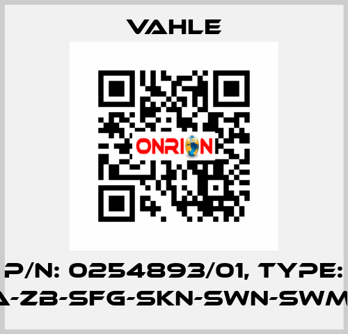 P/n: 0254893/01, Type: SA-ZB-SFG-SKN-SWN-SWM-P Vahle