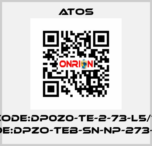 old code:DP0Z0-TE-2-73-L5/1; new code:DPZO-TEB-SN-NP-273-L5/I Atos