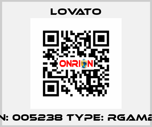 P/N: 005238 Type: RGAM20  Lovato