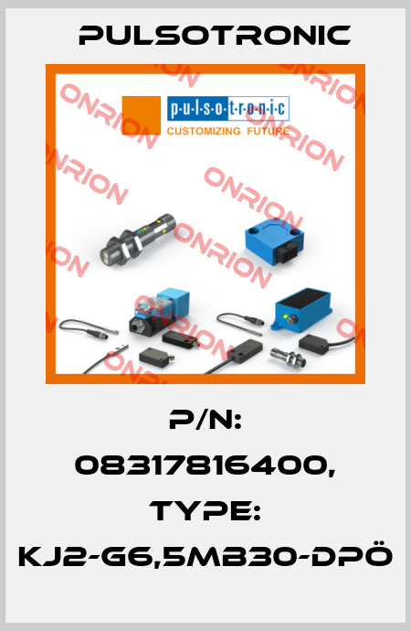 p/n: 08317816400, Type: KJ2-G6,5MB30-DPÖ Pulsotronic