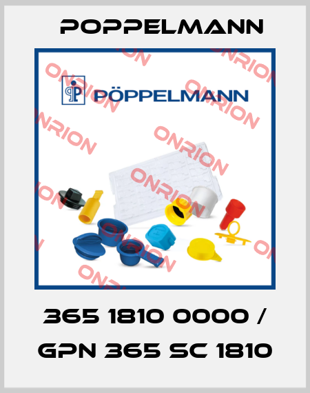 365 1810 0000 / GPN 365 SC 1810 Poppelmann