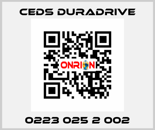 0223 025 2 002 Ceds Duradrive