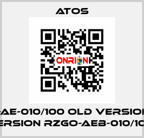 RZGO-AE-010/100 old version, new version RZGO-AEB-010/100  Atos