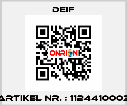 Artikel Nr. : 1124410003 Deif