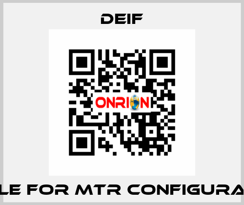 Cable for MTR configuration Deif