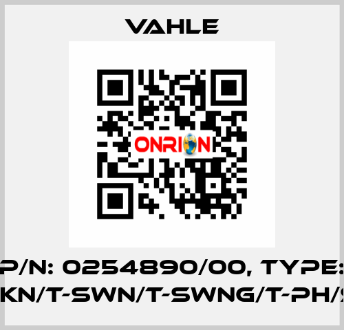 P/n: 0254890/00, Type: SK-SKN/T-SWN/T-SWNG/T-PH/S-28 Vahle