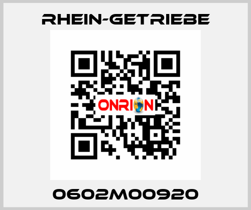 0602M00920 Rhein-Getriebe