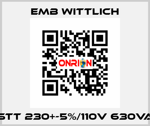 STT 230+-5%/110V 630VA EMB Wittlich