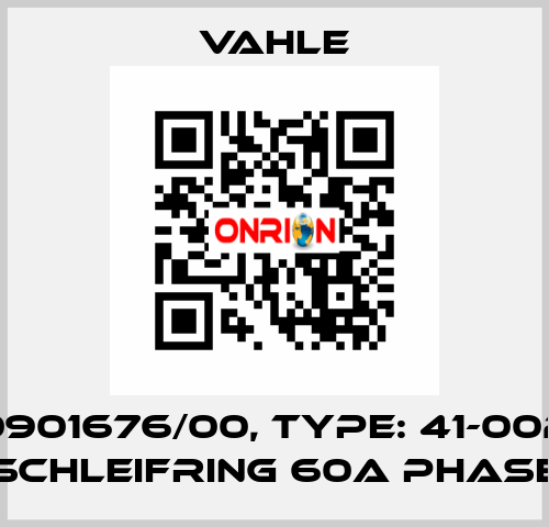 P/n: 0901676/00, Type: 41-00211-1-0 SCHLEIFRING 60A PHASE Vahle