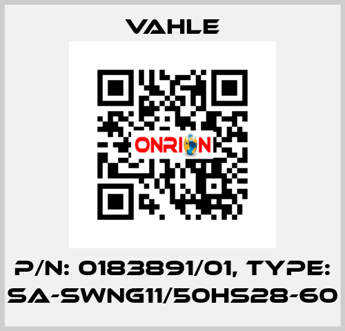 P/n: 0183891/01, Type: SA-SWNG11/50HS28-60 Vahle