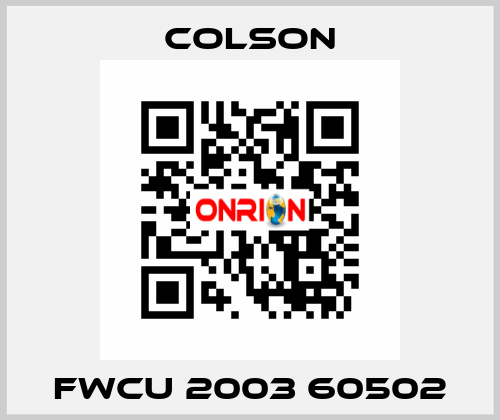 FWCU 2003 60502 Colson