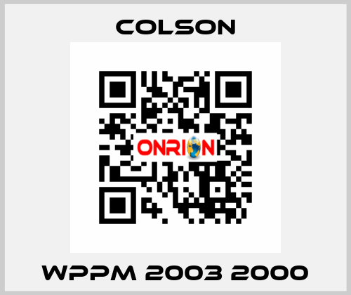 WPPM 2003 2000 Colson