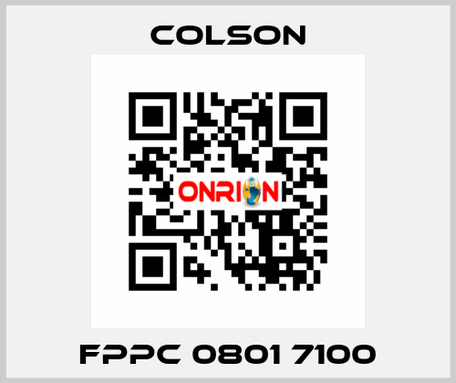 FPPC 0801 7100 Colson