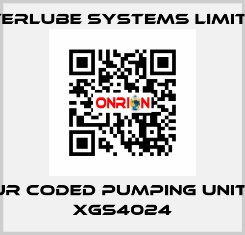 Colour coded pumping units for XGS4024 Interlube Systems Limited