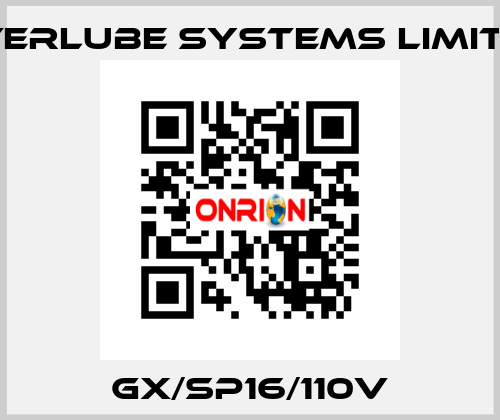 GX/SP16/110V Interlube Systems Limited