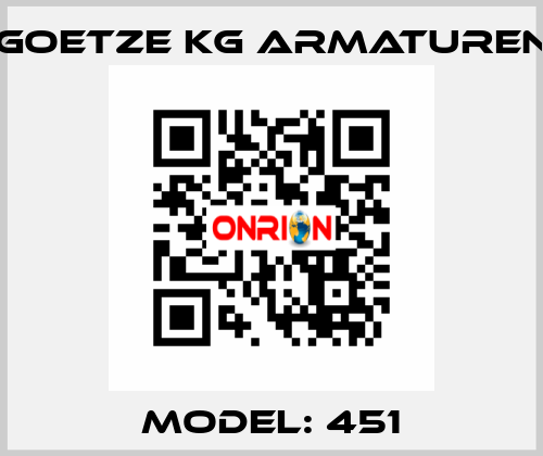 Model: 451 Goetze KG Armaturen