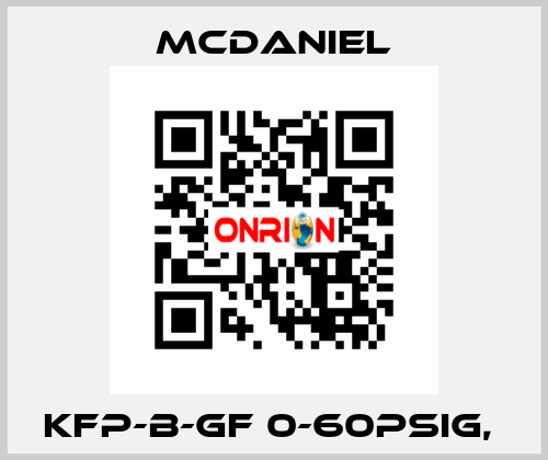 KFP-B-GF 0-60PSIg,  McDANIEL