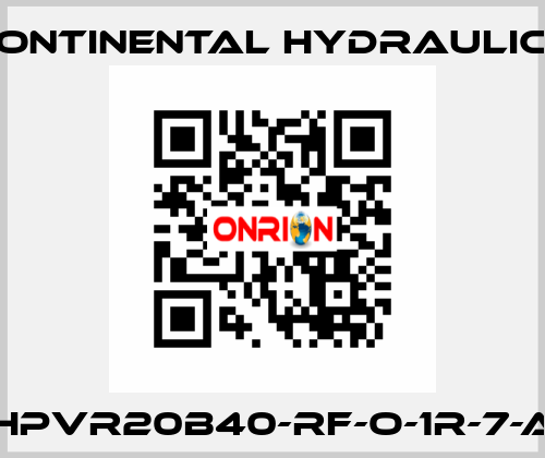 HPVR20B40-RF-O-1R-7-A Continental Hydraulics