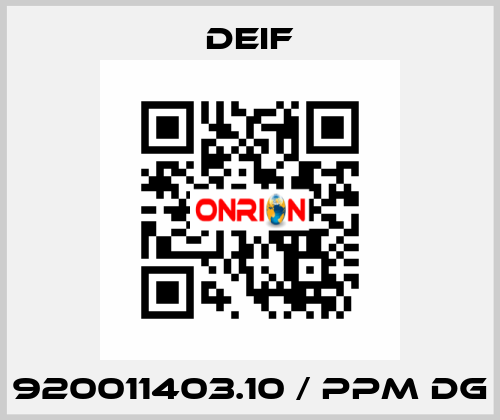 920011403.10 / PPM DG Deif