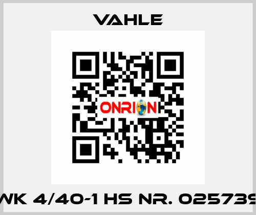 SWK 4/40-1 HS Nr. 0257394 Vahle