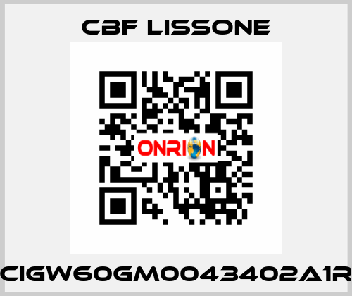 CIGW60GM0043402A1R CBF LISSONE