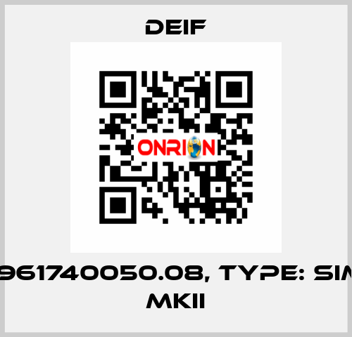 p/n: 2961740050.08, Type: SIM-Q LF MKII Deif