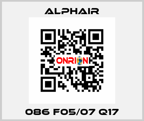 086 F05/07 Q17 Alphair