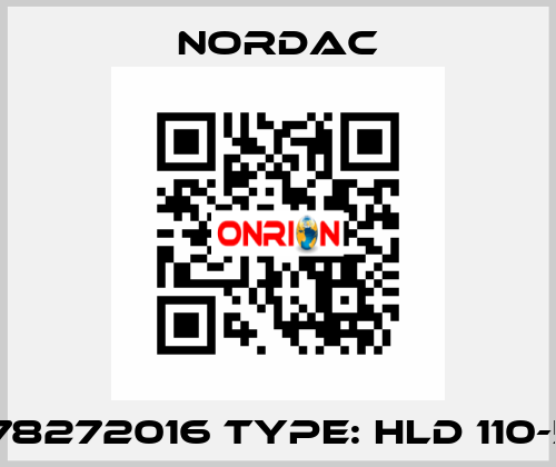 P/N: 278272016 Type: HLD 110-500/16 NORDAC