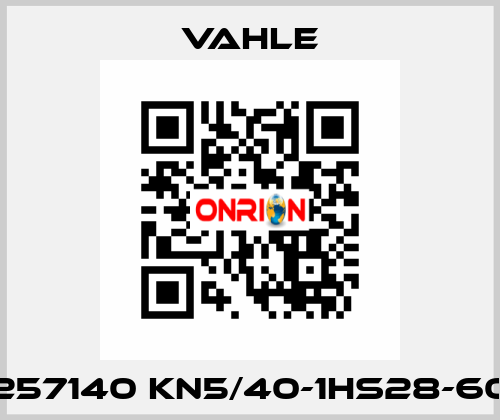 257140 KN5/40-1HS28-60 Vahle