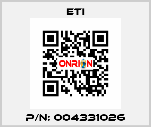 P/N: 004331026 Eti