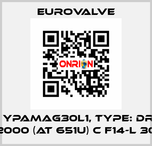 P/N: YPAMAG30L1, Type: DR-DA 2000 (AT 651U) C F14-L 30 Eurovalve