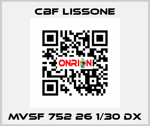 MVSF 752 26 1/30 DX CBF LISSONE