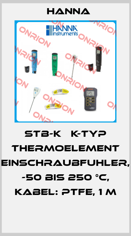 STB-K   K-TYP THERMOELEMENT EINSCHRAUBFUHLER, -50 BIS 250 °C, KABEL: PTFE, 1 M  Hanna