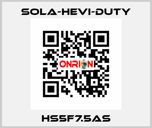 HS5F7.5AS Sola-Hevi-Duty