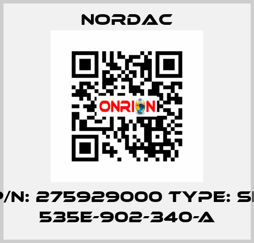 P/N: 275929000 Type: SK 535E-902-340-A NORDAC