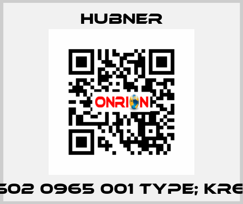 p/n: 0502 0965 001 Type; KR600910 HUBNER