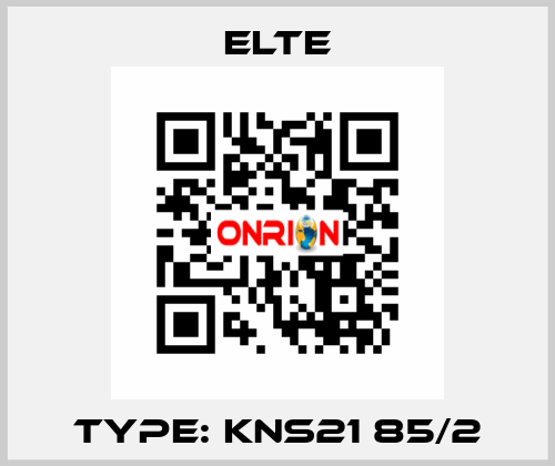 Type: KNS21 85/2 Elte