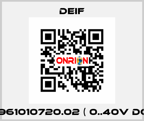 2961010720.02 ( 0..40V DC ) Deif