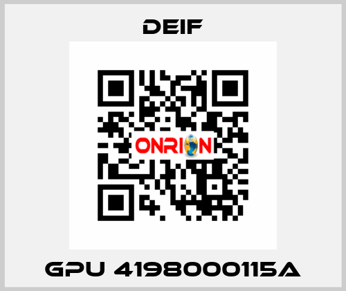 GPU 4198000115A Deif