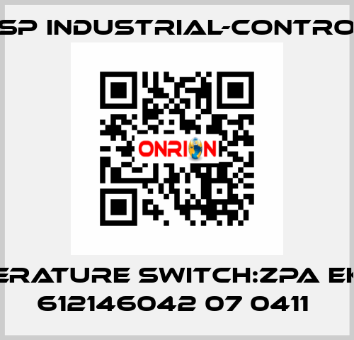 TEMPERATURE SWITCH:ZPA EKOREG 612146042 07 0411  JSP Industrial-Control