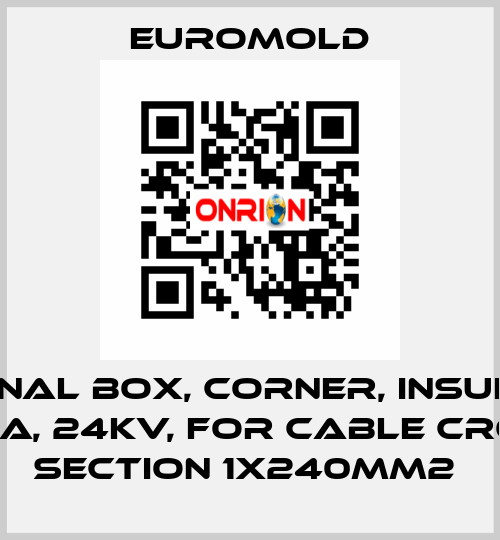 Terminal box, corner, insulated, 250A, 24kV, for cable cross section 1x240mm2  EUROMOLD