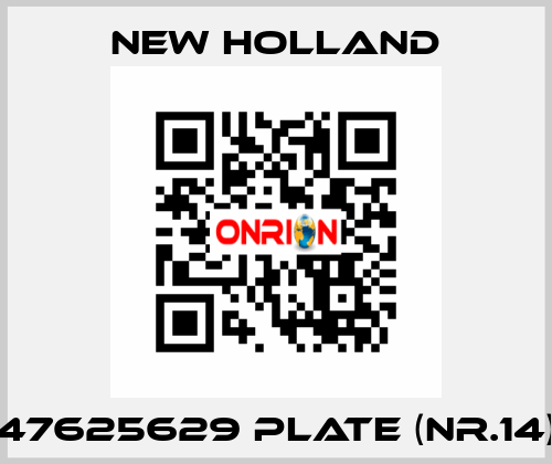 47625629 plate (nr.14) new holland