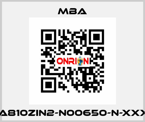 MBA810ZIN2-N00650-N-XXXXX MBA