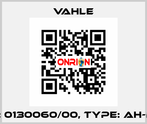 P/n: 0130060/00, Type: AH-BE8 Vahle