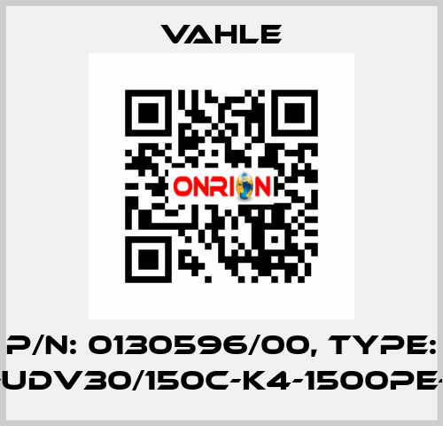 P/n: 0130596/00, Type: DT-UDV30/150C-K4-1500PE-CB Vahle