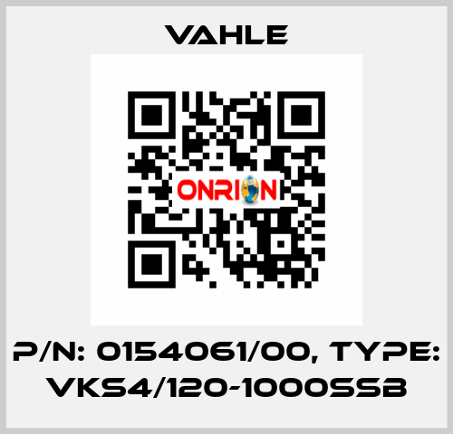 P/n: 0154061/00, Type: VKS4/120-1000SSB Vahle