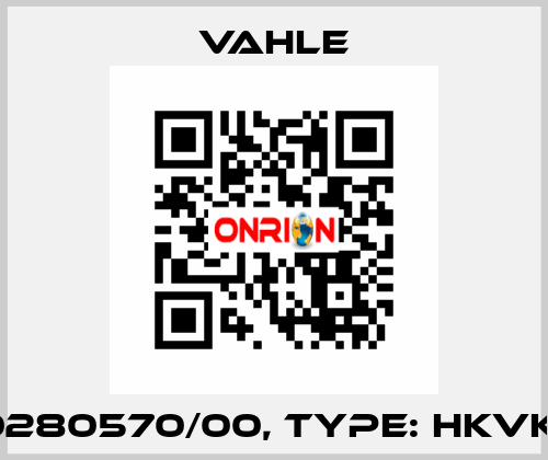 P/n: 0280570/00, Type: HKVKL300 Vahle