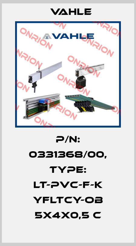 P/n: 0331368/00, Type: LT-PVC-F-K YFLTCY-OB 5X4X0,5 C Vahle