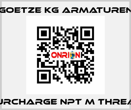 surcharge NPT m thread Goetze KG Armaturen