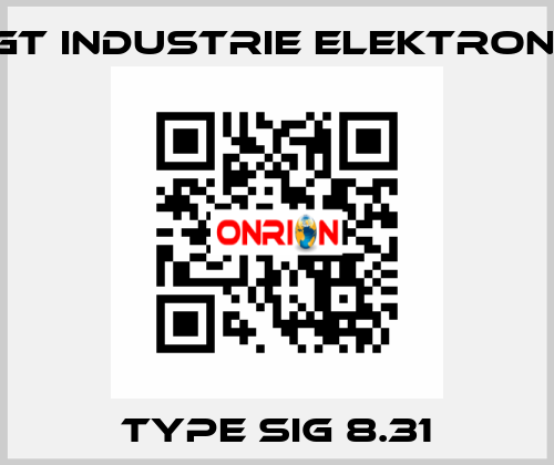 Type SIG 8.31 EGT Industrie elektronik